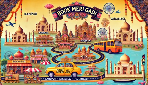 Kanpur to Ayodhya, Prayagraj, and Varanasi (3-Day BookMeriGadi mahakumbh Special)