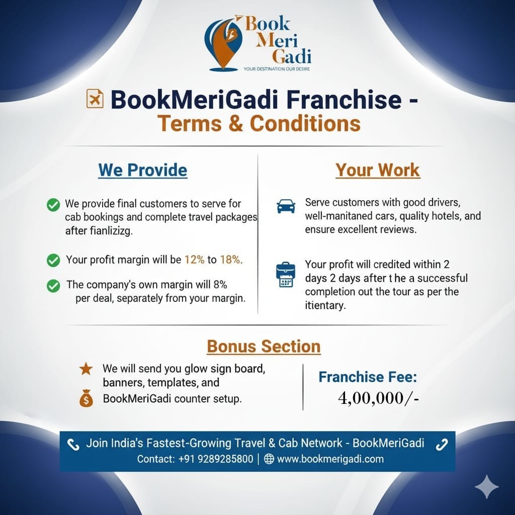 BookMeriGadi Franchise Terms & Conditions Overview