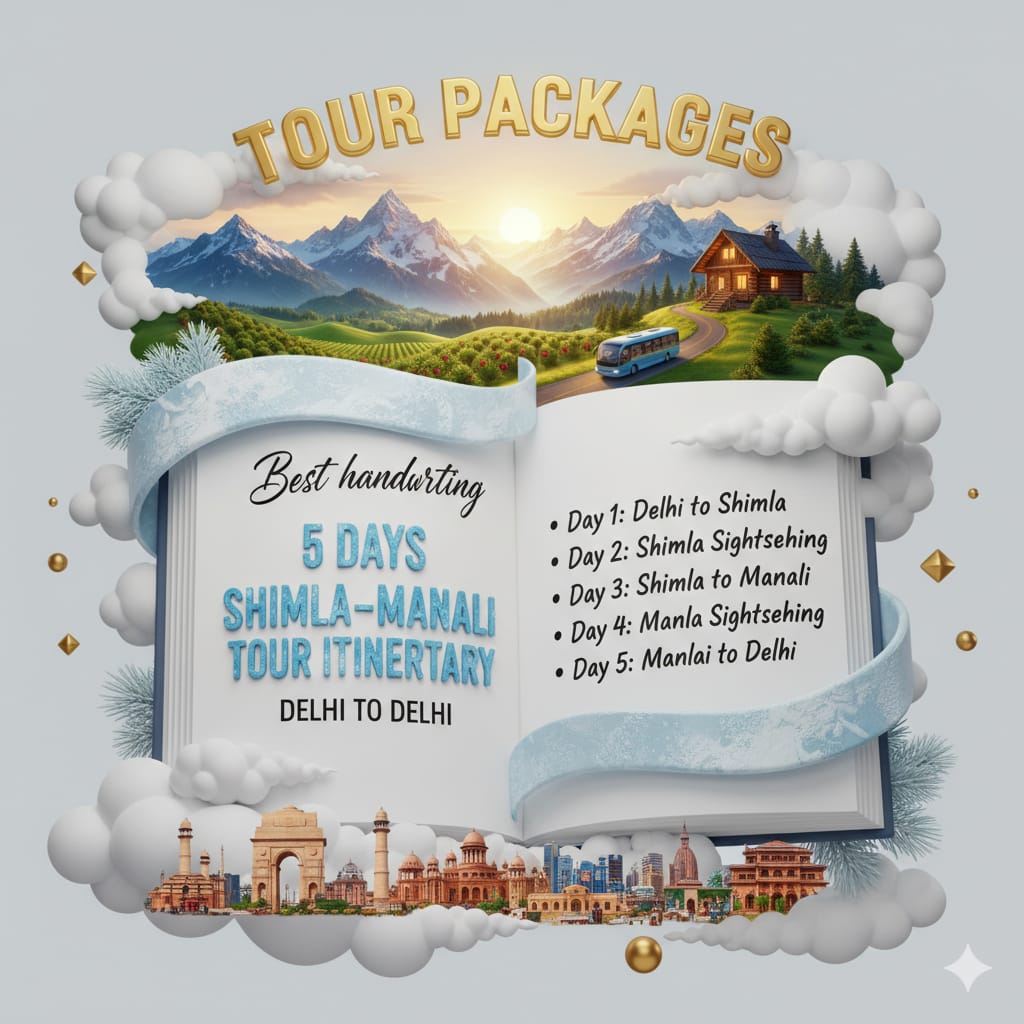 5 Days Shimla–Manali Tour Itinerary (Delhi to Delhi)